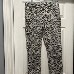 Tribal Jeans Leopard Ankle Jegging, sz 10